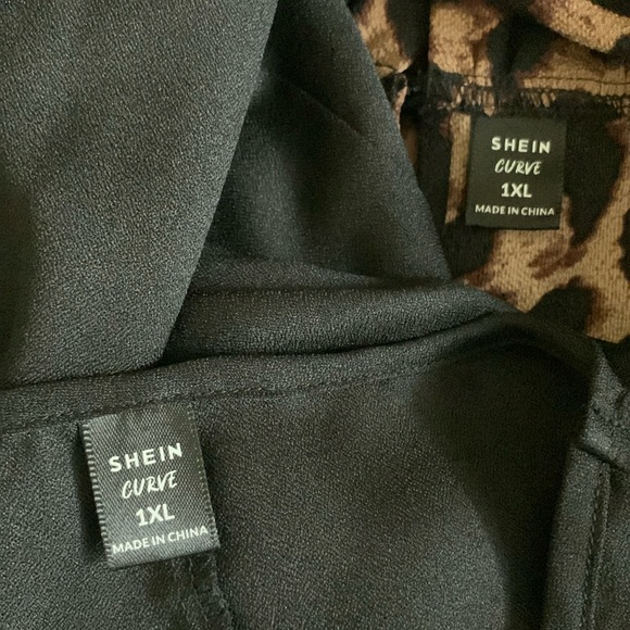 SHEIN black & leopard blouses - Picture 8 of 10